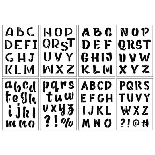 1.5&#x22; Handletter Alphabet Stencils by Craft Smart&#xAE;